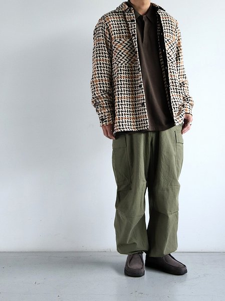 ARMY TWILLBack Satin Cargo Pants / KHAKI