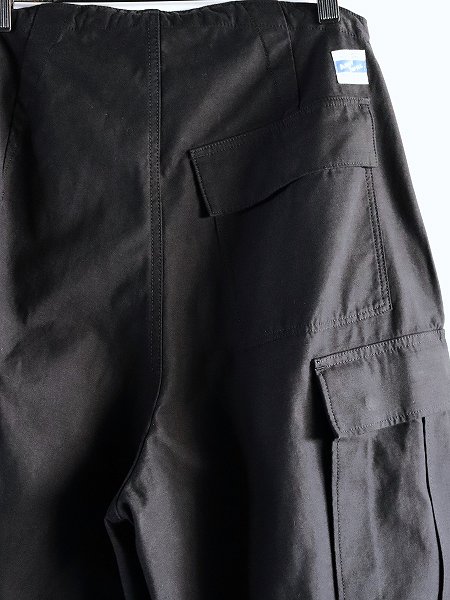 ARMY TWILLBack Satin Cargo Pants / BLACK