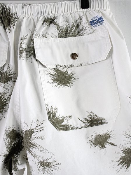 ARMY TWILL Print Cotton/Polyester Plain Baker Shorts / Snow Camo - WHITE