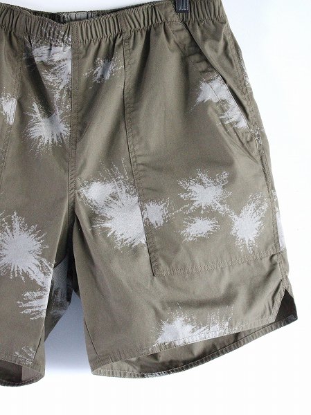 ARMY TWILL Print Cotton/Polyester Plain Baker Shorts / Snow Camo - KHAKI