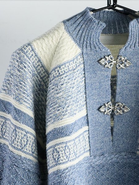 ASEEDONCLOUDFoggy nordic knit blouse / Blue