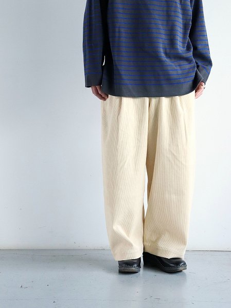 ASEEDONCLOUD (Handwerker) HW wide trousers / Corduroy - Off white