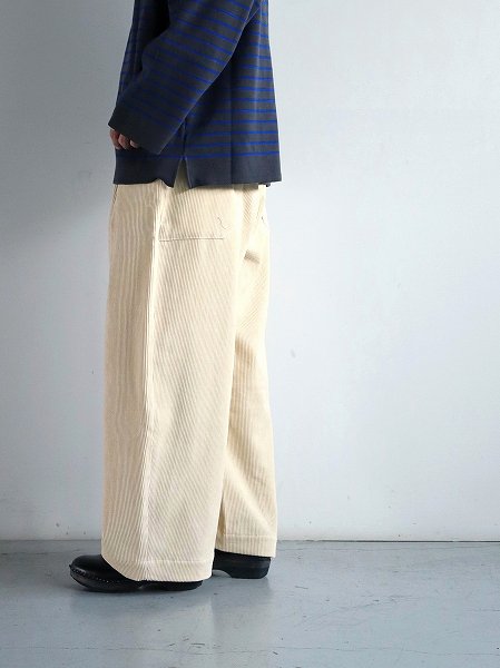 ASEEDONCLOUD (Handwerker) HW wide trousers / Corduroy - Off white