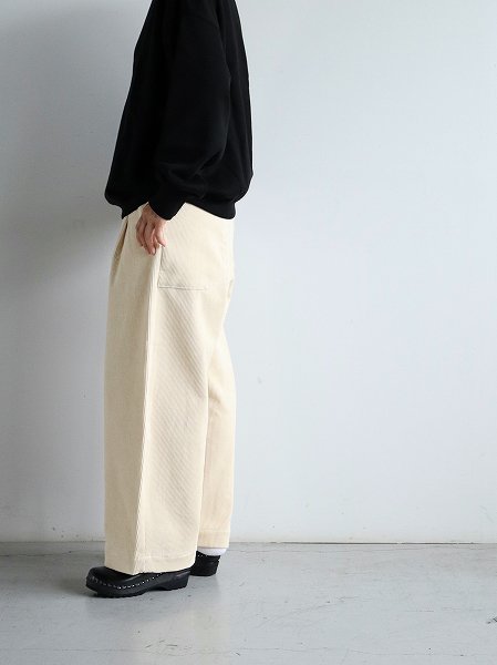 ASEEDONCLOUD (Handwerker) HW wide trousers / Corduroy - Off white