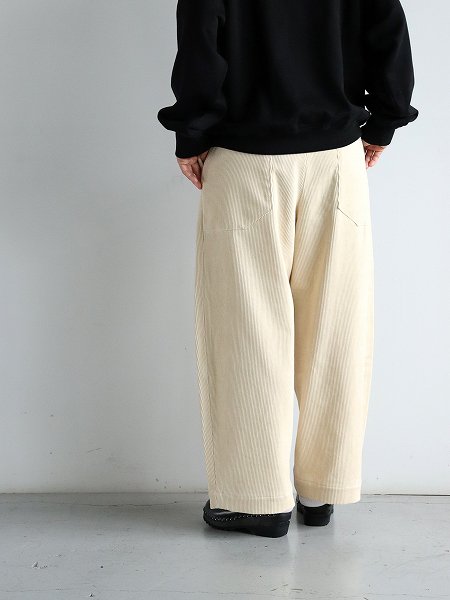 ASEEDONCLOUD (Handwerker) HW wide trousers / Corduroy - Off white