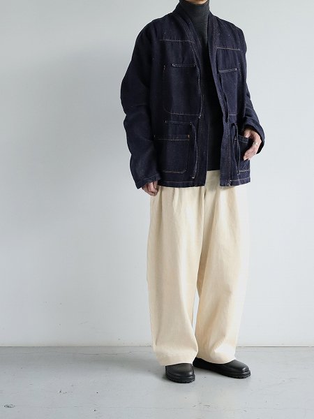 ASEEDONCLOUD (Handwerker) HW wide trousers / Corduroy - Off white