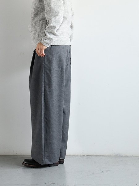 ASEEDONCLOUD (Handwerker) HW wide trousers / Cordura wool - Grey