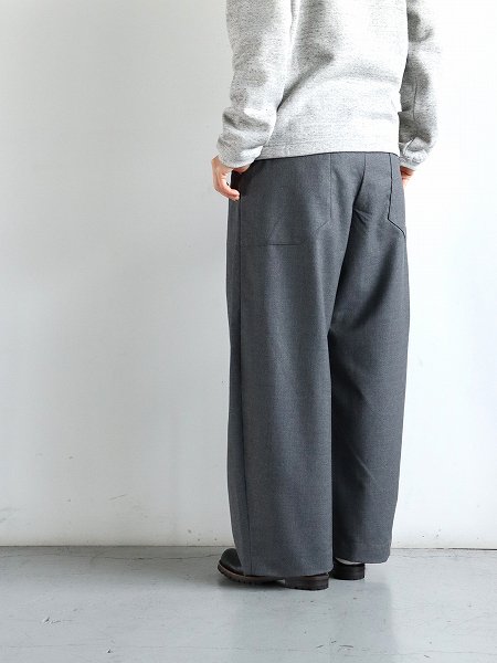 ASEEDONCLOUD (Handwerker) HW wide trousers / Cordura wool - Grey