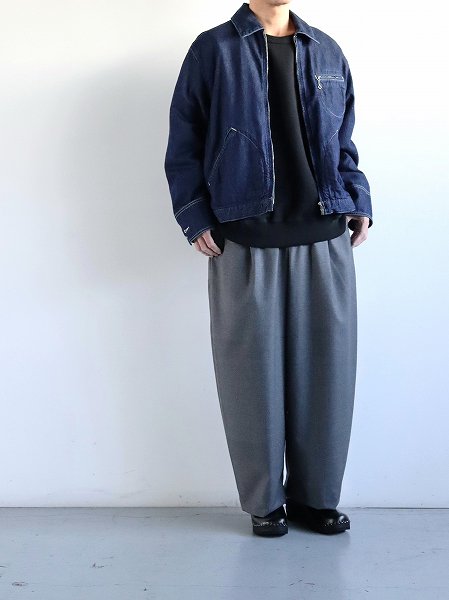 ASEEDONCLOUD (Handwerker) HW wide trousers / Cordura wool - Grey