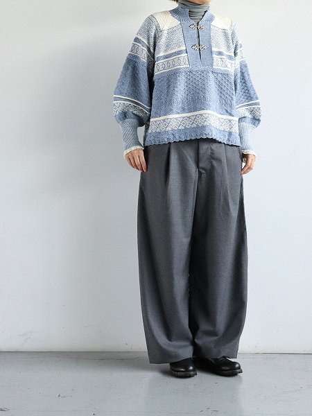 ASEEDONCLOUD (Handwerker) HW wide trousers / Cordura wool - Grey