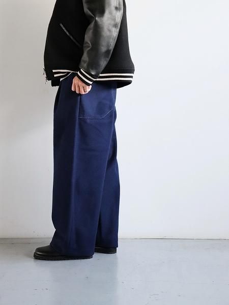 ASEEDONCLOUD (Handwerker) HW wide trousers / Melton denim - Blue