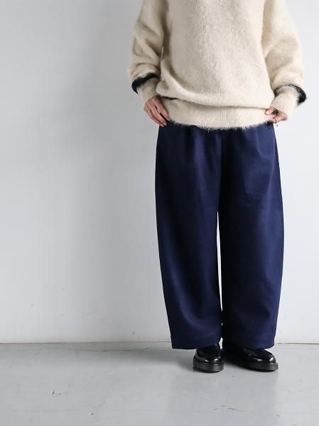 ASEEDONCLOUD (Handwerker) HW wide trousers / Melton denim - Blue