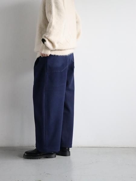 ASEEDONCLOUD (Handwerker) HW wide trousers / Melton denim - Blue
