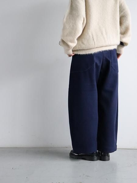 ASEEDONCLOUD (Handwerker) HW wide trousers / Melton denim - Blue