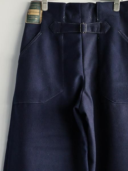 ASEEDONCLOUD (Handwerker) HW wide trousers / Melton denim - Blue