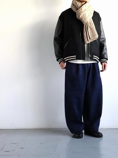 ASEEDONCLOUD (Handwerker) HW wide trousers / Melton denim - Blue