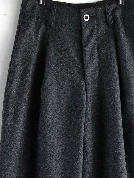 ASSEDONCLOUD / Handwerker　HW wide trousers / Cordura wool - Dark grey