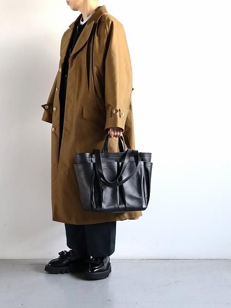 Aeta DOUBLE HANDLE TOTE M / BLACK (LE46) (SMOOTH LEATHER COLLECTION)