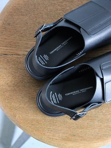 BEAUTIFUL SHOESVELCRO SANDALS / BLACK (no.BSS2512017)