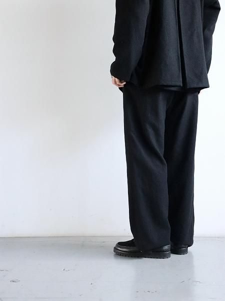 ERA. SHUKUJU WOOL CLASSIC PANTS / BLACK (TL02W)