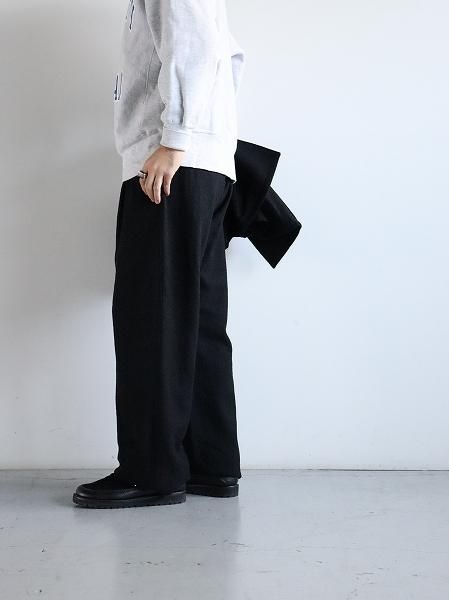ERA. SHUKUJU WOOL CLASSIC PANTS / BLACK (TL02W)