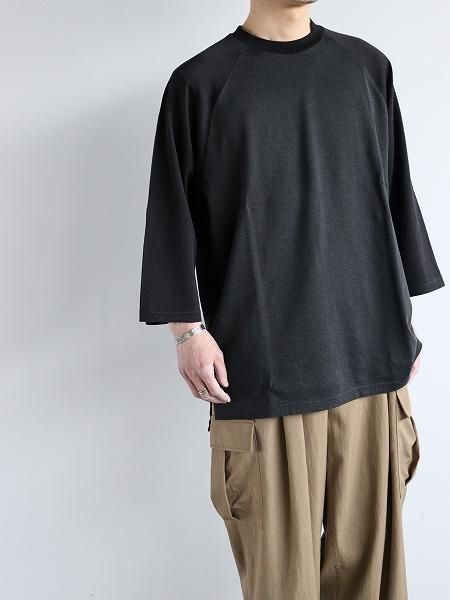 FLISTFIABaseball 3/4 Sleeve T-Shirts / Charcoal  Black
