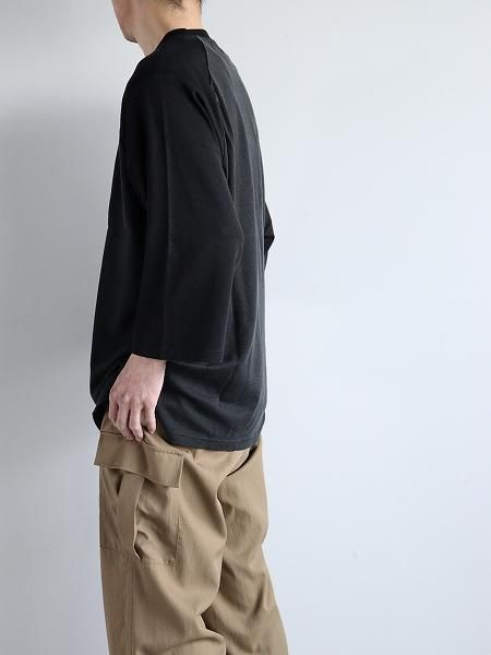 FLISTFIABaseball 3/4 Sleeve T-Shirts / Charcoal  Black