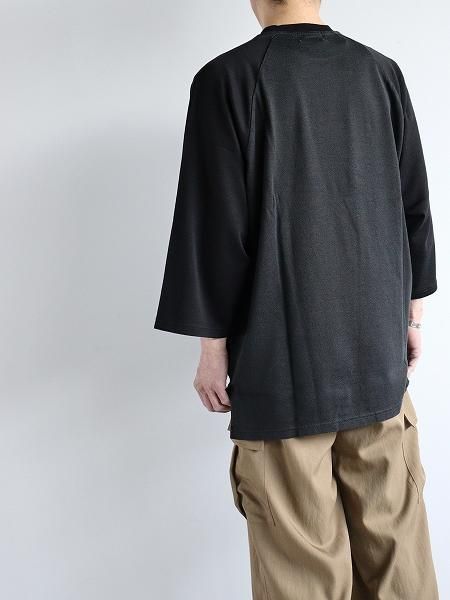 FLISTFIABaseball 3/4 Sleeve T-Shirts / Charcoal  Black