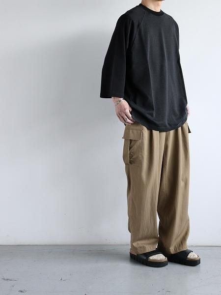 FLISTFIABaseball 3/4 Sleeve T-Shirts / Charcoal  Black