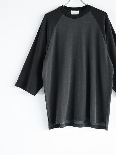 FLISTFIABaseball 3/4 Sleeve T-Shirts / Charcoal  Black