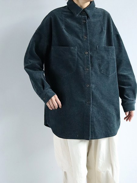 KLOKEProclaim Cord Shirt / Petrol Blue