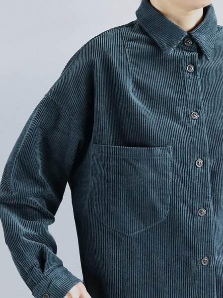 KLOKEProclaim Cord Shirt / Petrol Blue