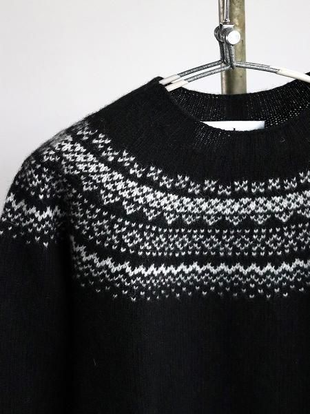 HARLEYSnow Shower Yoke Crew Pullover - Supersoft LambsWool / Black