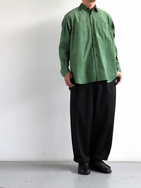 OLDMAN'S TAILOR (ɥޥ󥺥ơ顼) DOUBLE POCKET SHIRTS / CORDUROY GREEN