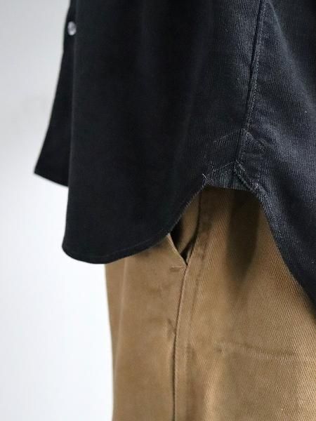 OLDMAN'S TAILOR (ɥޥ󥺥ơ顼) DOUBLE POCKET SHIRTS / CORDUROY BLACK
