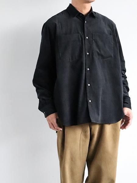 OLDMAN'S TAILOR (ɥޥ󥺥ơ顼) DOUBLE POCKET SHIRTS / CORDUROY BLACK