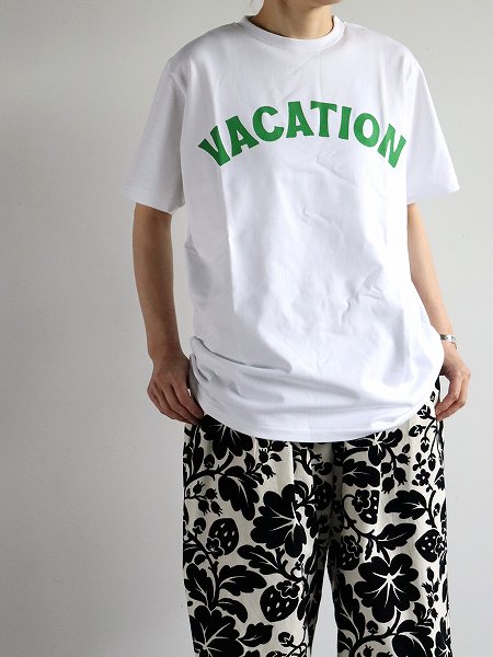 OLDMAN'S TAILORVACATION TEE / WHT  GRN  (no.1094)