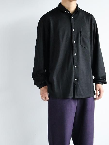 OLDMAN'S TAILOR (ɥޥ󥺥ơ顼) SMALL BD SHIRT / WOOL BLACK