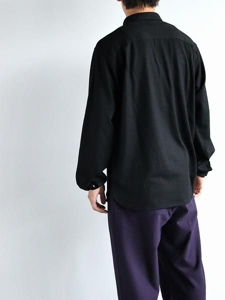 OLDMAN'S TAILOR (ɥޥ󥺥ơ顼) SMALL BD SHIRT / WOOL BLACK