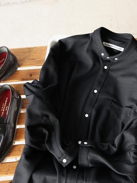 OLDMAN'S TAILOR (ɥޥ󥺥ơ顼) SMALL BD SHIRT / WOOL BLACK