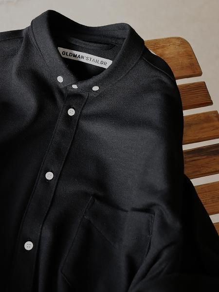 OLDMAN'S TAILOR (ɥޥ󥺥ơ顼) SMALL BD SHIRT / WOOL BLACK
