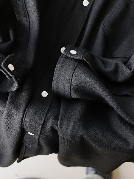 OLDMAN'S TAILOR (ɥޥ󥺥ơ顼) SMALL BD SHIRT / WOOL BLACK