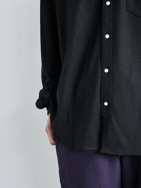 OLDMAN'S TAILOR (ɥޥ󥺥ơ顼) SMALL BD SHIRT / WOOL BLACK