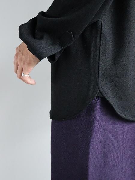 OLDMAN'S TAILOR (ɥޥ󥺥ơ顼) SMALL BD SHIRT / WOOL BLACK