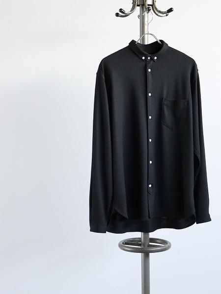 OLDMAN'S TAILOR (ɥޥ󥺥ơ顼) SMALL BD SHIRT / WOOL BLACK