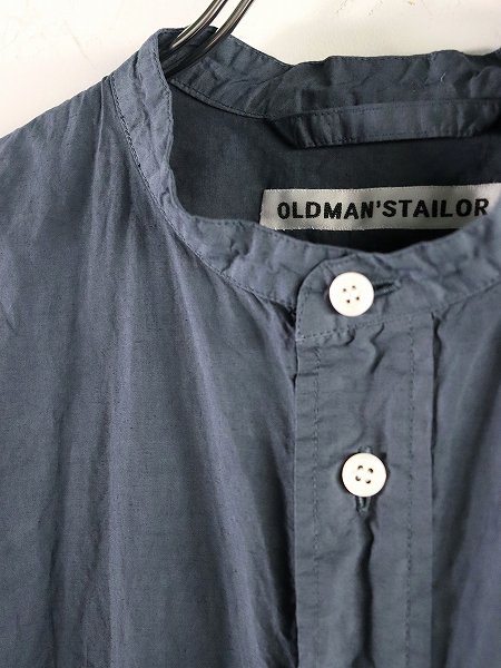 OLDMAN'S TAILOR (ɥޥ󥺥ơ顼)BRITISH OFFICER LONG SHIRT - GARMENT DYE / BLUE GRAY