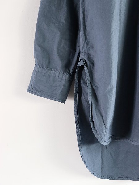 OLDMAN'S TAILOR (ɥޥ󥺥ơ顼)BRITISH OFFICER LONG SHIRT - GARMENT DYE / BLUE GRAY