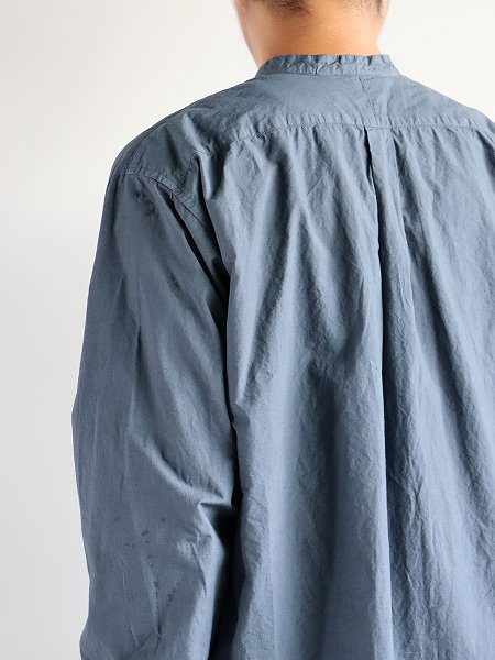 OLDMAN'S TAILOR (ɥޥ󥺥ơ顼)BRITISH OFFICER LONG SHIRT - GARMENT DYE / BLUE GRAY