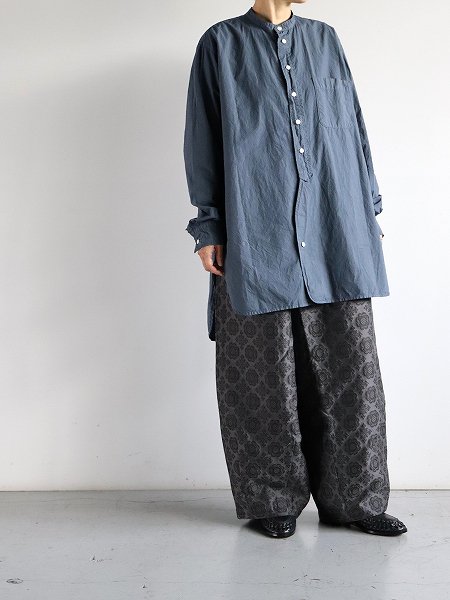 OLDMAN'S TAILOR (ɥޥ󥺥ơ顼)BRITISH OFFICER LONG SHIRT - GARMENT DYE / BLUE GRAY