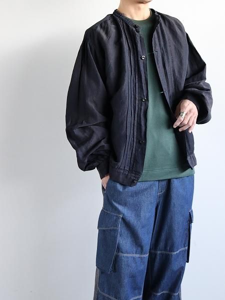 OUTIL ウティ｜veste bayeux シャツブルゾン black indigo